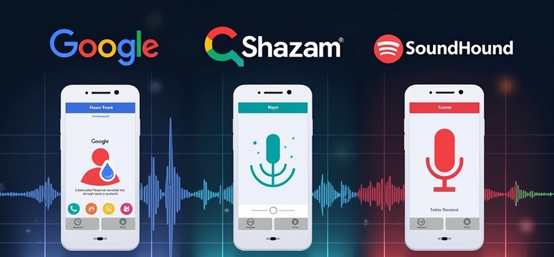 app comparison Google vs Shazam vs SoundHound