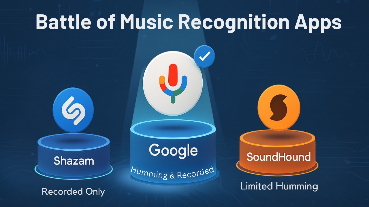 Google vs. Shazam vs. SoundHound